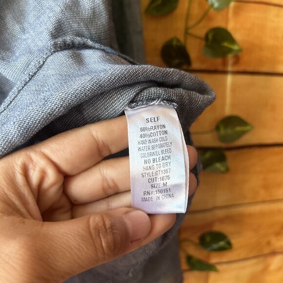 Ganji LA Off Shoulder Cotton Blend Flutter Sleeve Blouse Size M - Picture 5 of 7